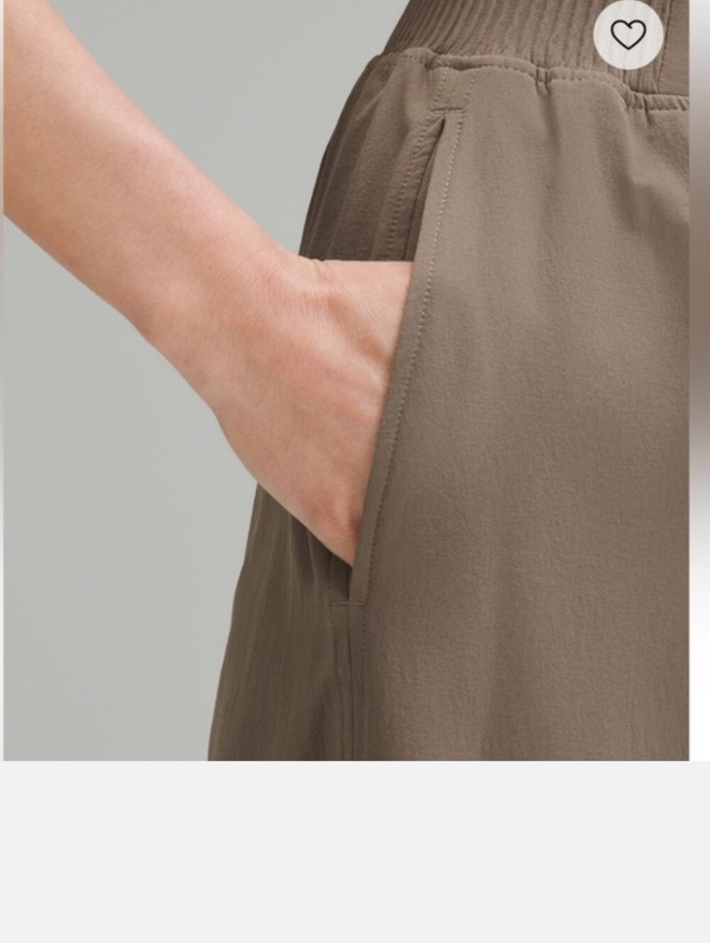 Lululemon Stretch Woven High-Rise Wide-Leg Cropped Pants Olive Green Size 4 Asia - Picture 4 of 4